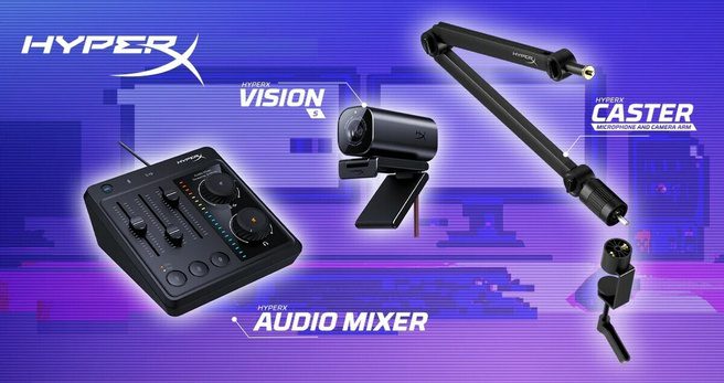 HyperX Vision S, audio mixer and wheels