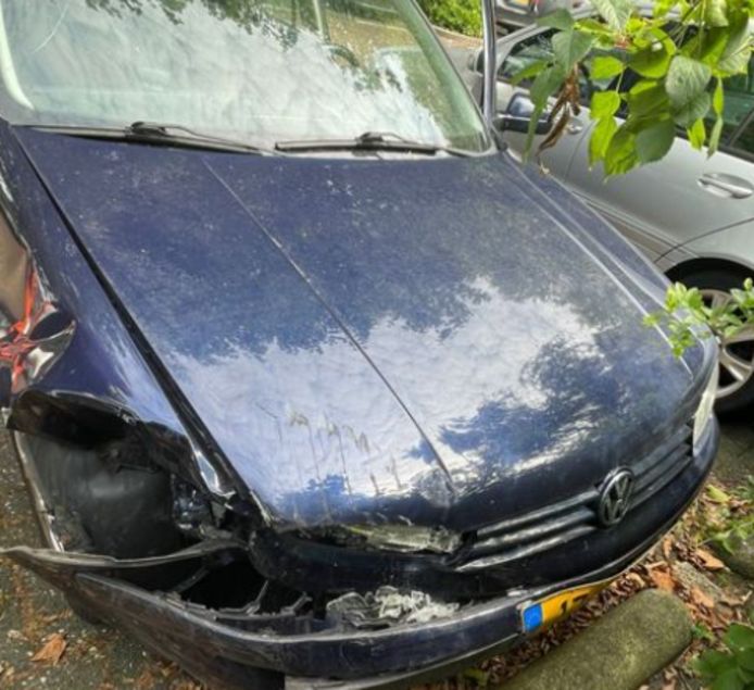 The other driver's car was badly damaged.