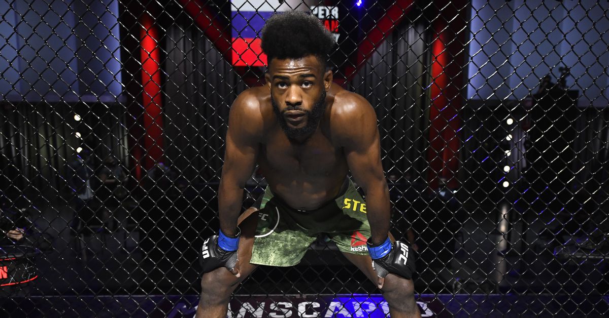 Aljamain Sterling from UFC 267 Championship fight against Peter Yan