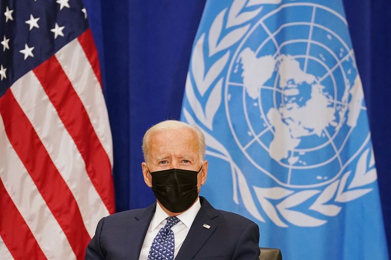 President Joe Biden at the annual meeting of the United Nations in New York.  Image REUTERS