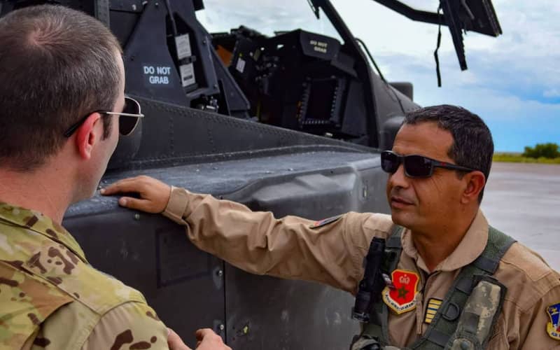 Moroccan fighter pilots in training in the United States