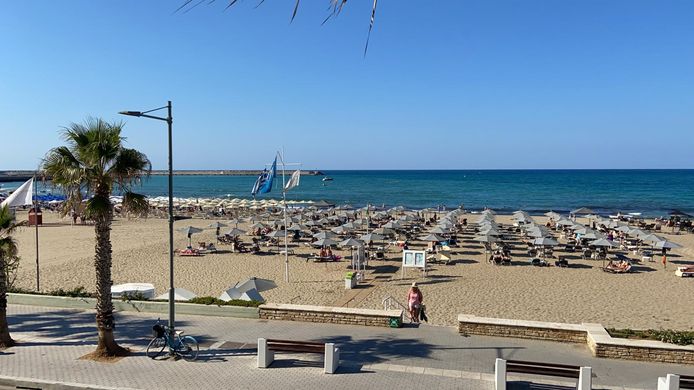 The beach in Rethymnon, where the drama unfolded.