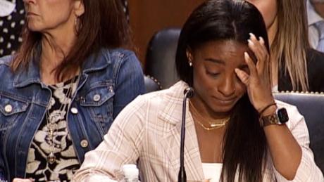 Simone Biles testifies before the Senate Judiciary Committee about the FBI's handling of sexual assault allegations against former US gymnastics team doctor Larry Nassar.