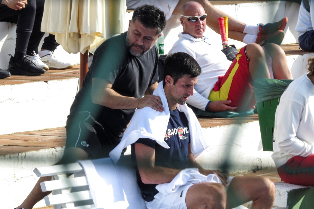Pictures of Djokovic allegedly practicing in Spain on January 2, 2022.