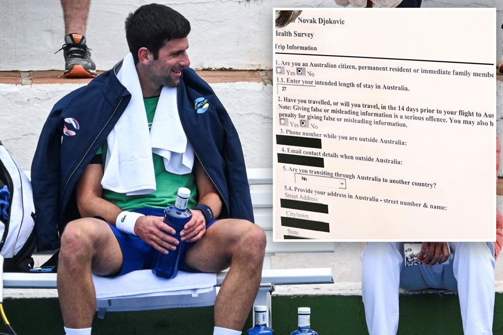 Novak Djokovic under investigation for lying on immigration form