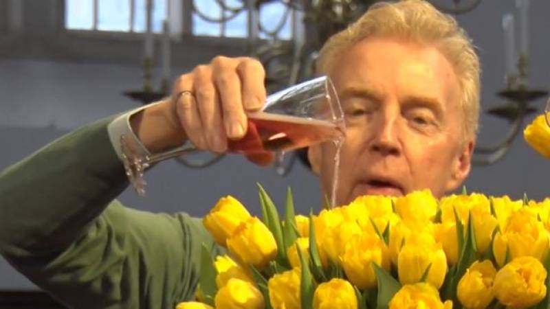 Andre Van Doyen gets his own tulip, a month before his 75th birthday