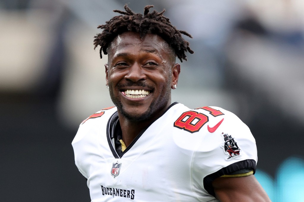 Antonio Brown before Sunday's game, in which he took off his uniform and left the field.