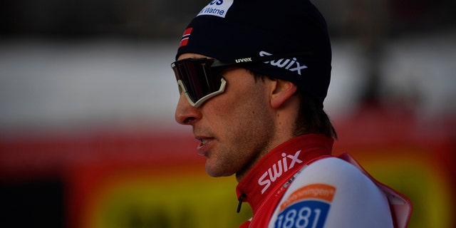 Norway's Jarl Magnus Reber competes during the Gundersen HS109 / 7.5 km individual race at the FIS Nordic World Cup Combined Men Seefeld on January 28, 2022 in Seefeld, Austria. 