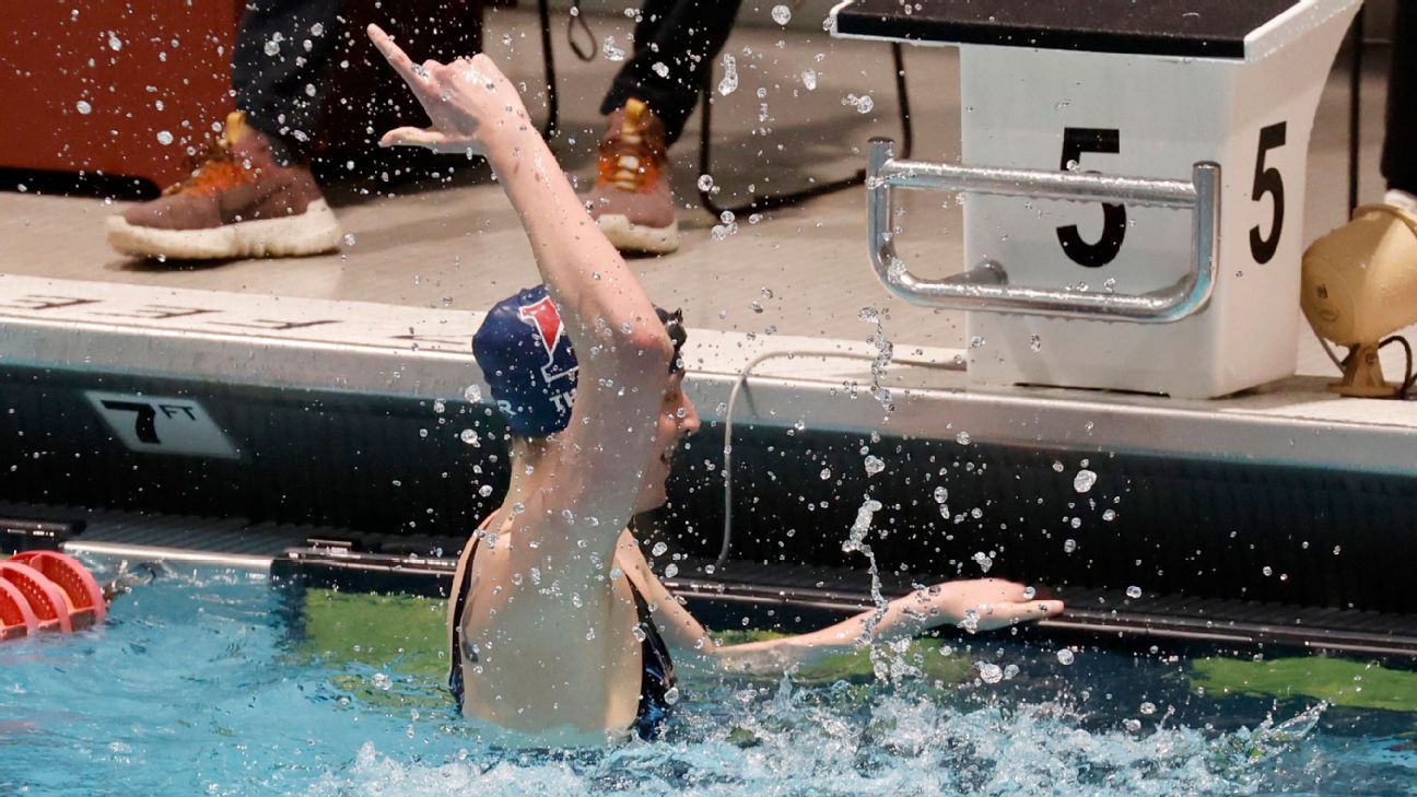 Leah Thomas, Penn Quakers swimmer, wins 100 free yards, finishes with four Ivy League titles in swimming and diving.