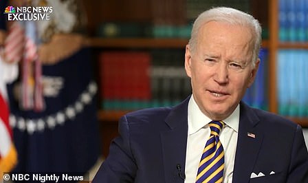 President Joe Biden spoke with NBC before Sunday's game