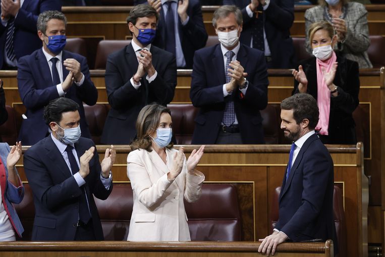 Spain's largest right-wing party has been beheaded in face mask riots