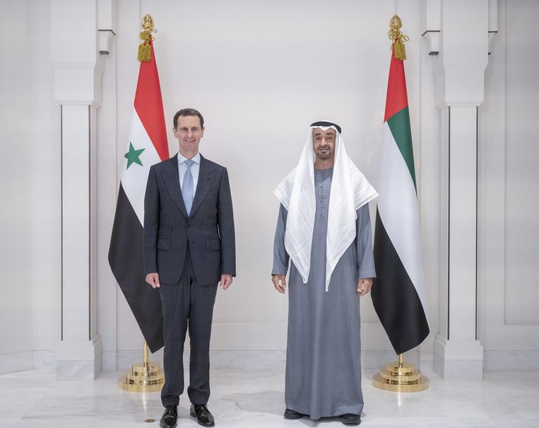 Syrian President Bashar al-Assad (left) and Sheikh Mohammed bin Rashid al-Maktoum of the United Arab Emirates.  Image ANP / EPA