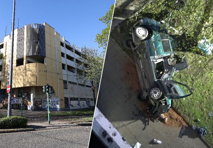 Tragic accident in Essen: a car fell from a parking garage, two young men died.