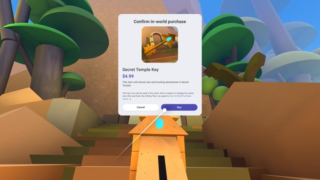 The metaverse allows Horizon Worlds users of the metaverse to sell virtual items