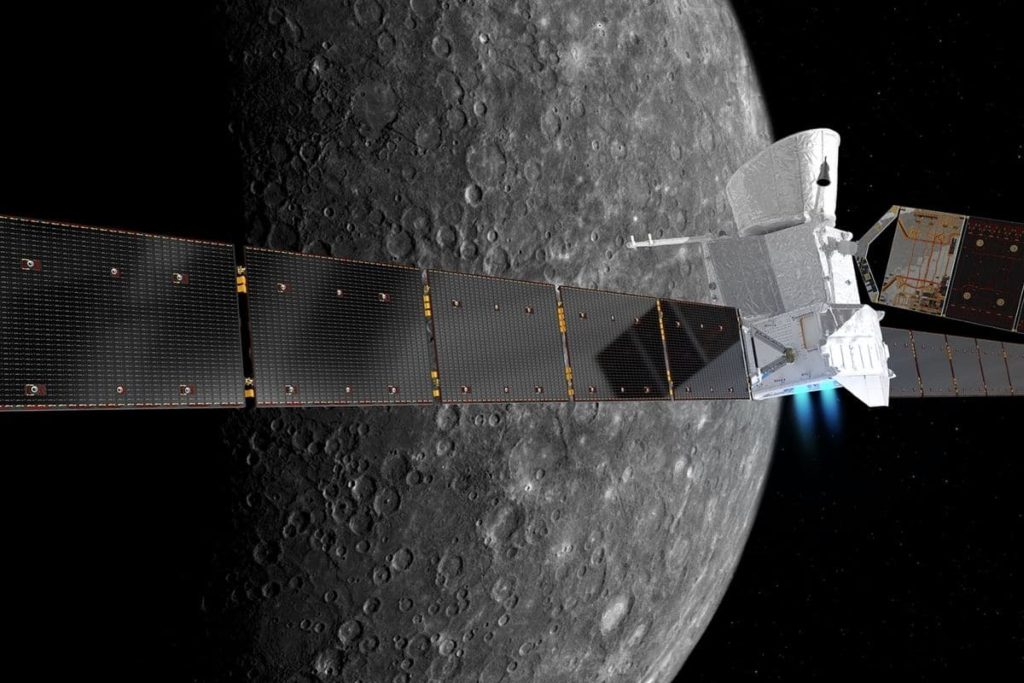 The thick ice cap in Mercury's craters may be due to comets, asteroids, and space dust
