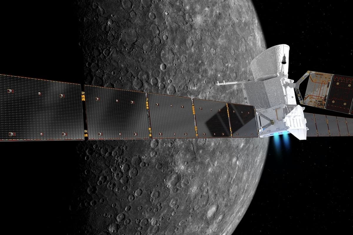 The thick ice cap in Mercury’s craters may be due to comets, asteroids, and space dust