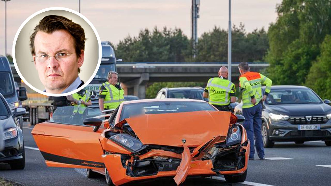 Crashed Lamborgini belongs to a well-known businessman: ‘It was just a kiss’