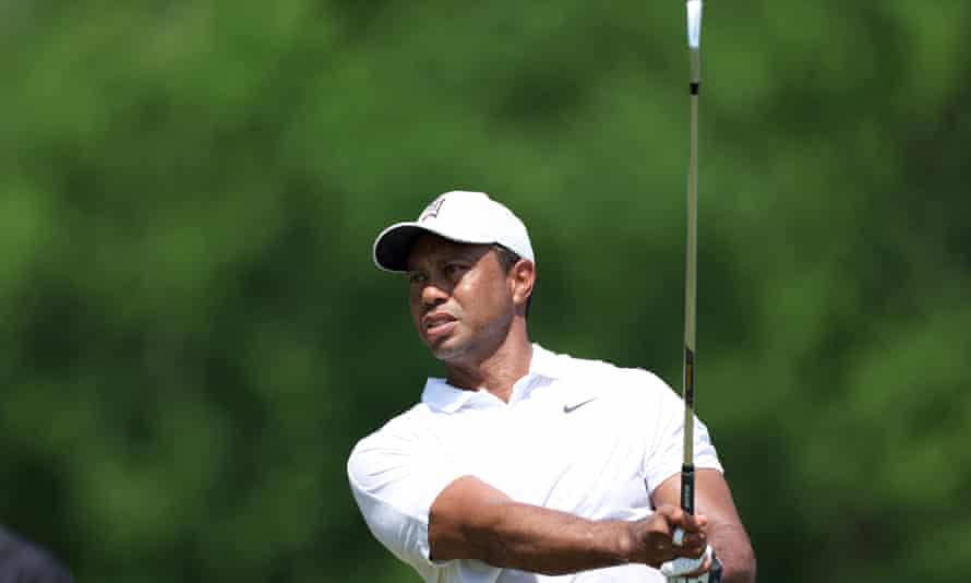Tiger Woods during a training tour in South Hills