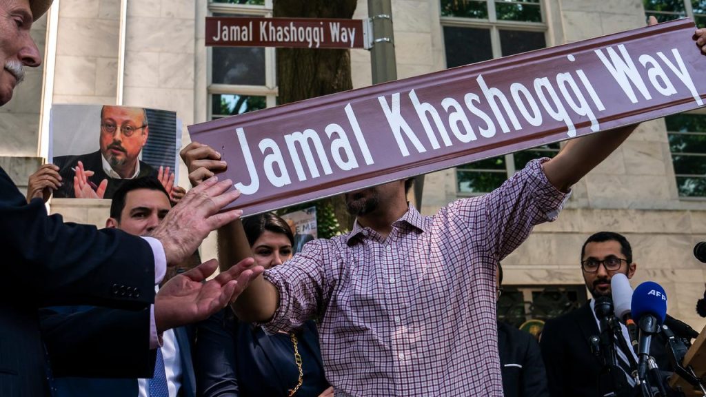 Saudi Embassy Street in Washington, now Jamal Khashoggi Road |  Currently