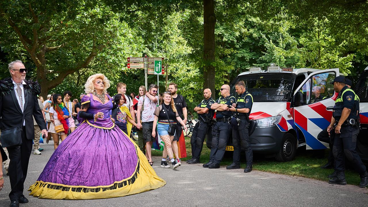Visitors to Pride Amsterdam in Vondelpark.