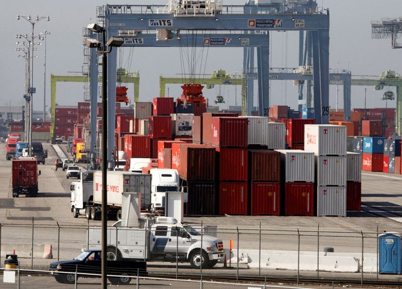 FILE PHOTO: Cargo containers are seen at Port of Long Beach