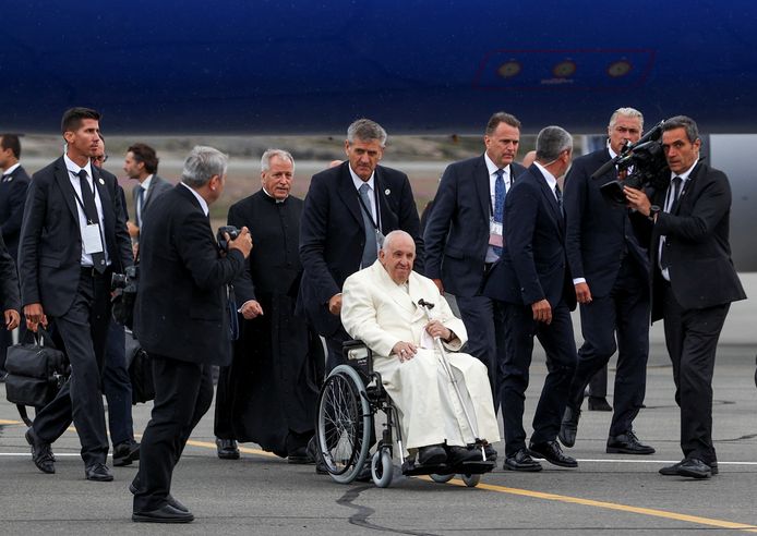 The Pope can no longer walk the streets without a stick or a wheelchair.