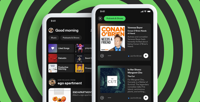 Spotify home screen
