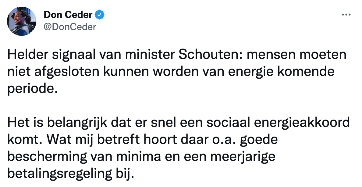 Don Seder (CU) in the Dutch trap: 'Multi-year energy bill payment scheme'