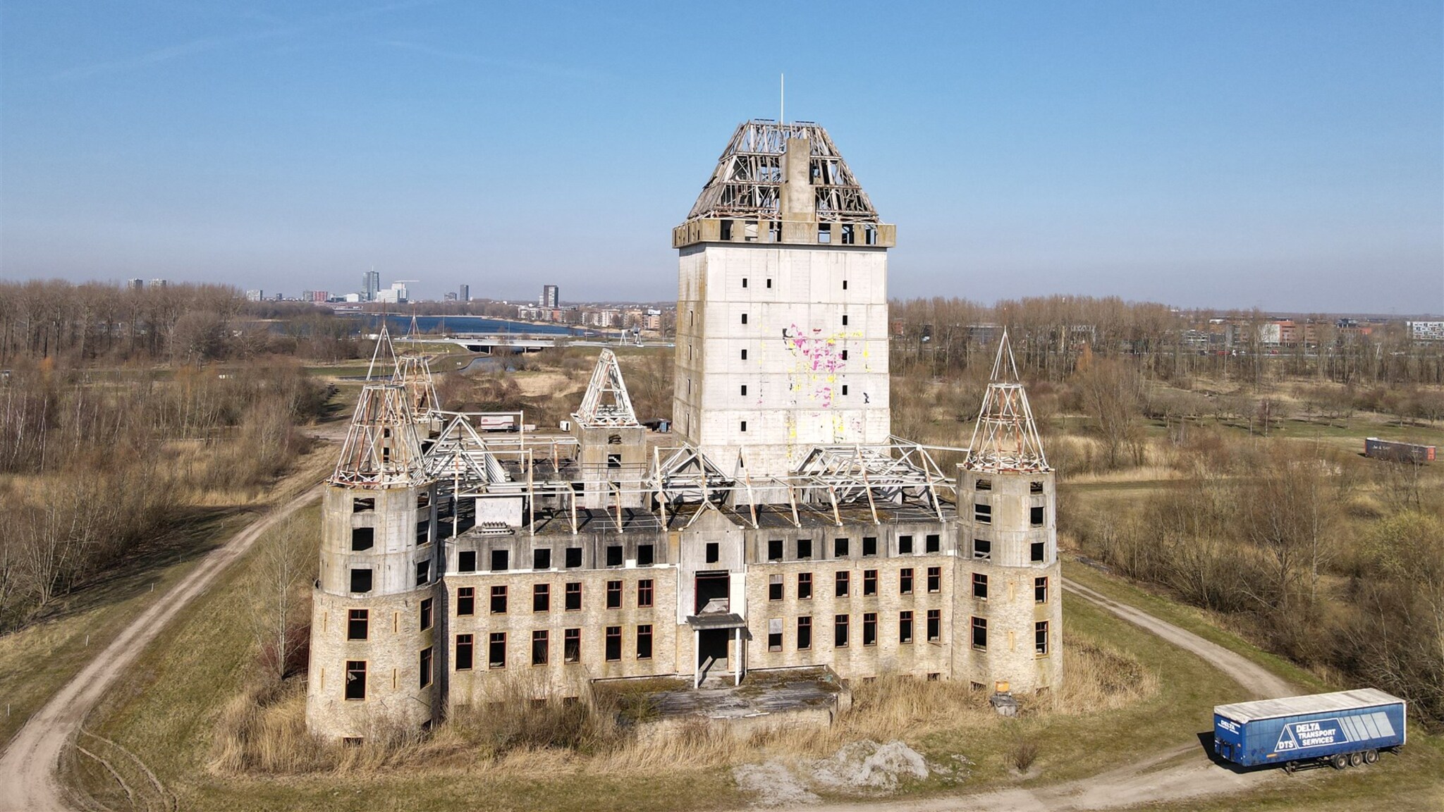 Is Almere Castle Finally Complete?  The ruin that Rabobank bought.