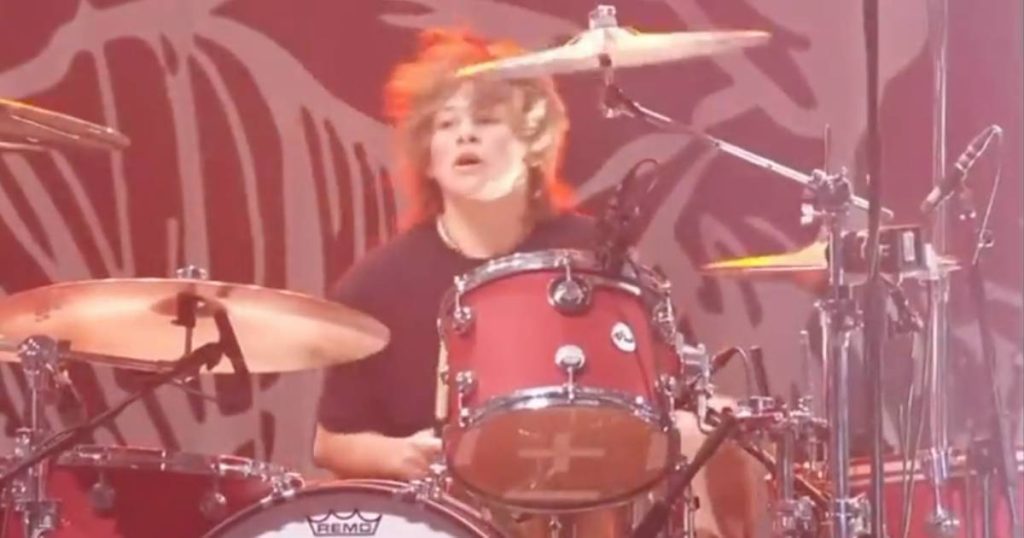 Son (16) deceased drummer from Foo Fighters hits fans with My Hero drum cover |  show