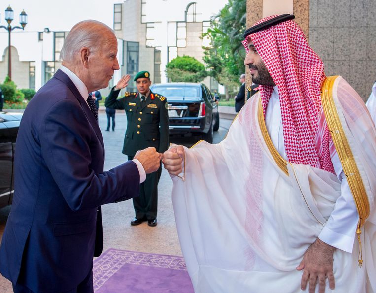 Joe Biden and Mohammed bin Salman in July this year.  Statue Bandar Aljalout / AP