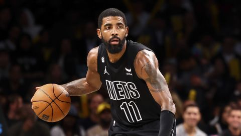 Irving dribbles against the Indiana Pacers during the second half of a game on Monday, October 31.