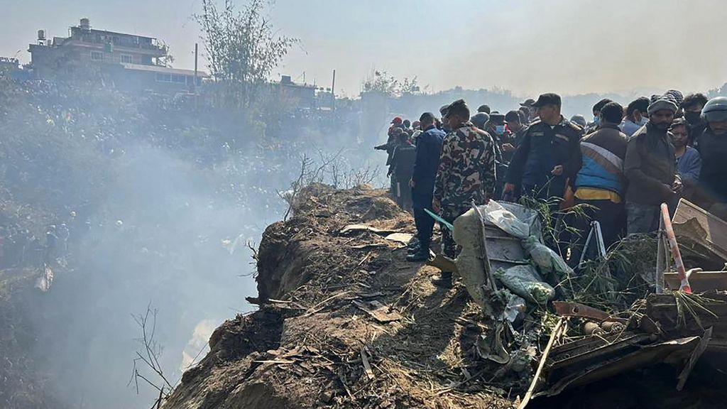 Plane with 72 people on board crashes in Nepal, killing at least 40