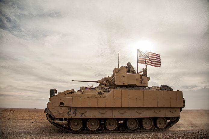 Bradley Fighting Vehicle, here on exercise in Syria (2021).