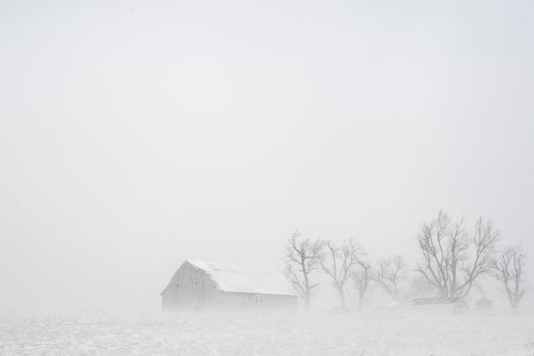 A winter storm brought wind chills and whiteout conditions to over 30 degrees below zero in eastern Iowa.  Image by AP