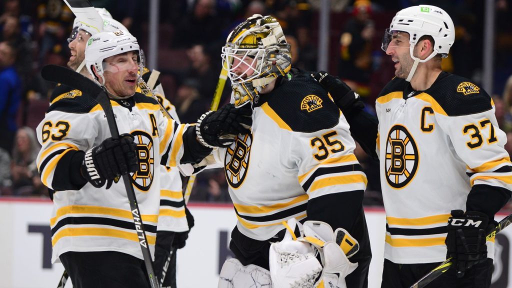 Brad Marchand jokes about Linus Ollmark's new Bruins role