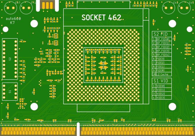 PCB design for slotket adapter