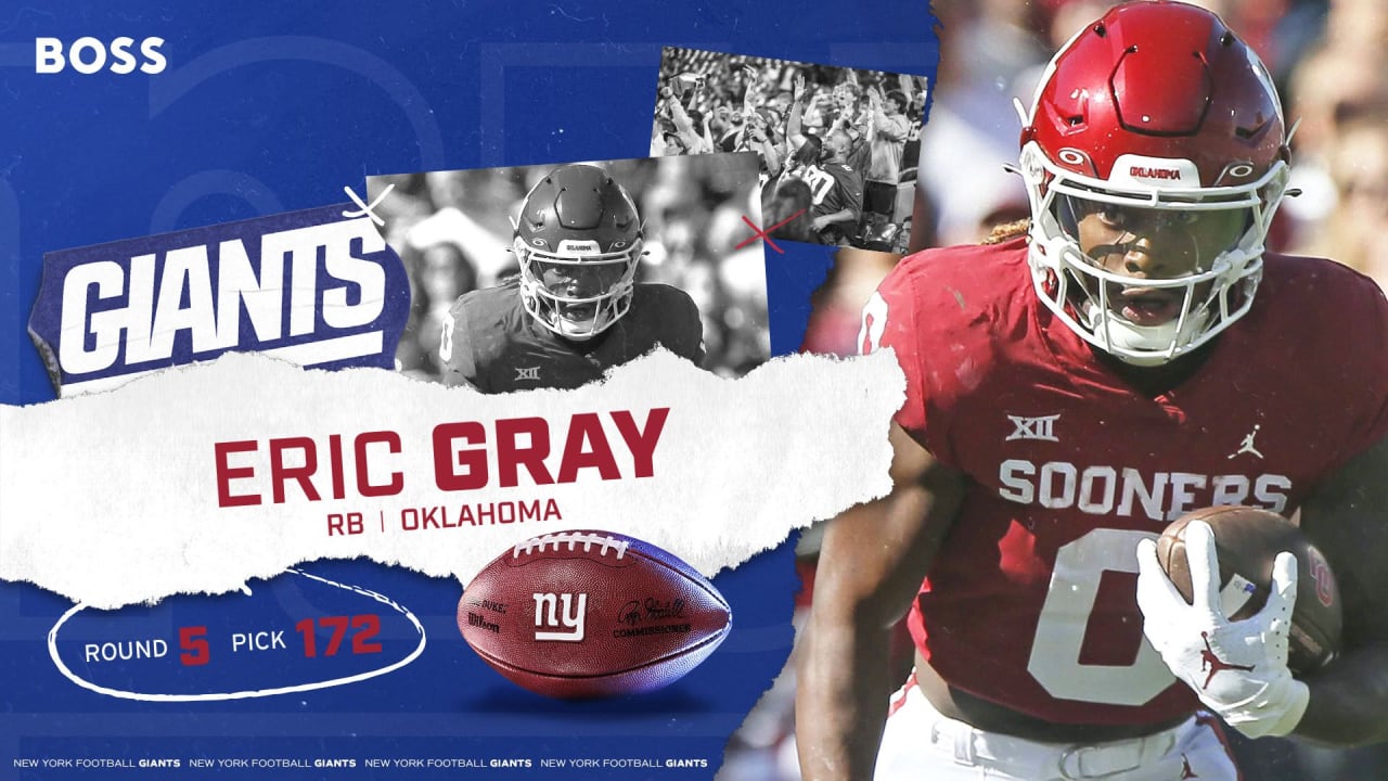 Eric Gray, running back, Oklahoma, fifth round, 172nd pick