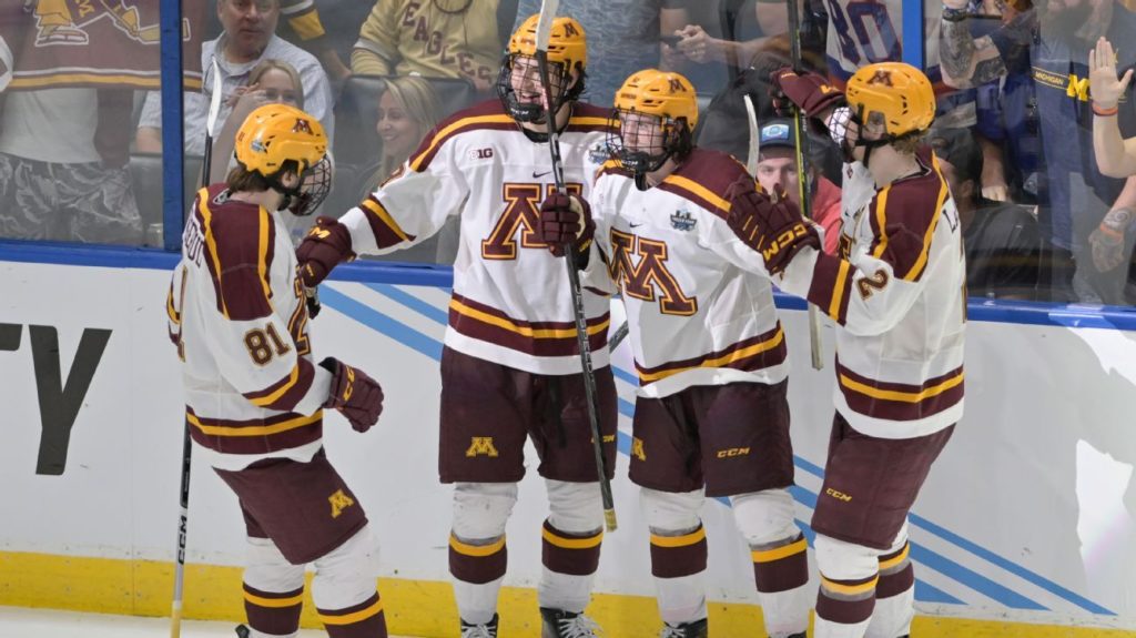 The Gophers scored 4 in the third, passing BU in the Frozen Four