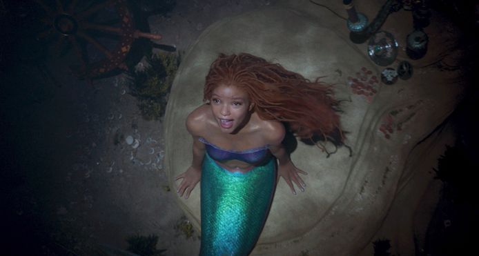 This image released by Disney shows Halle Bailey as Ariel "the little Mermaid." (Disney via AP)