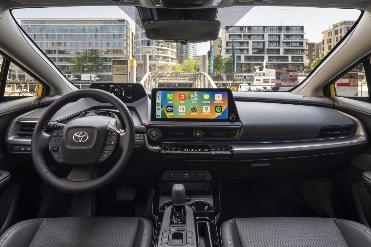 Toyota Prius PHEV 2023 from the inside of the dashboard