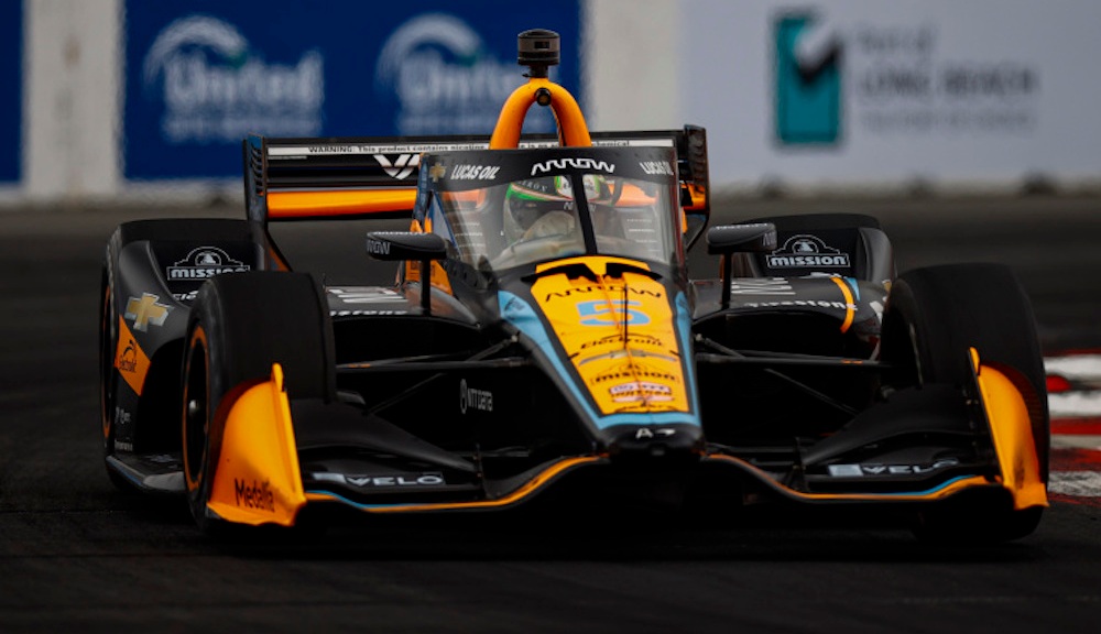 O'Ward drives Dixon at Detroit's first accident-filled practice