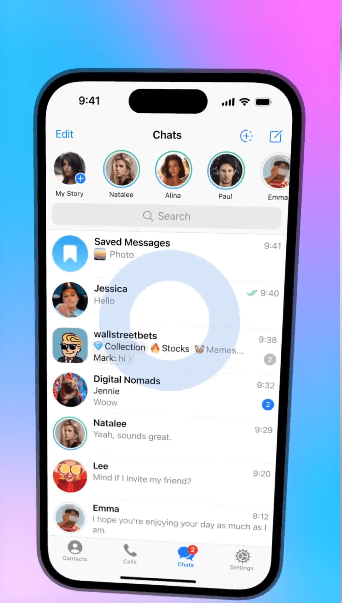 Telegram stories