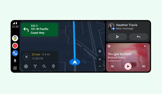 Android Auto interface