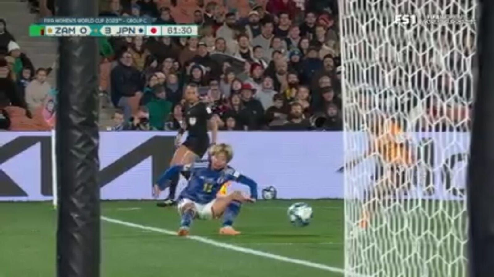 Japan's Hinata Miyazawa scores a goal against Zambia in the 61st minute  Women's World Cup 2023