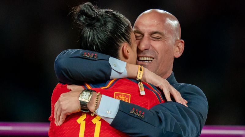 Luis Rubiales: Spain's football president is under fire after giving the World Cup winner a surprise kiss on the lips