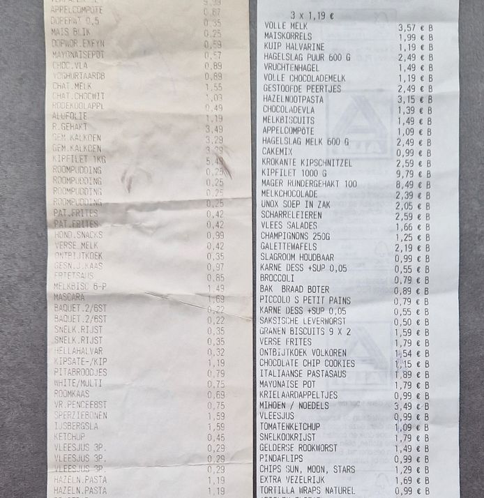 On the left is an Aldi coupon from 2005, on the right from September 2023.