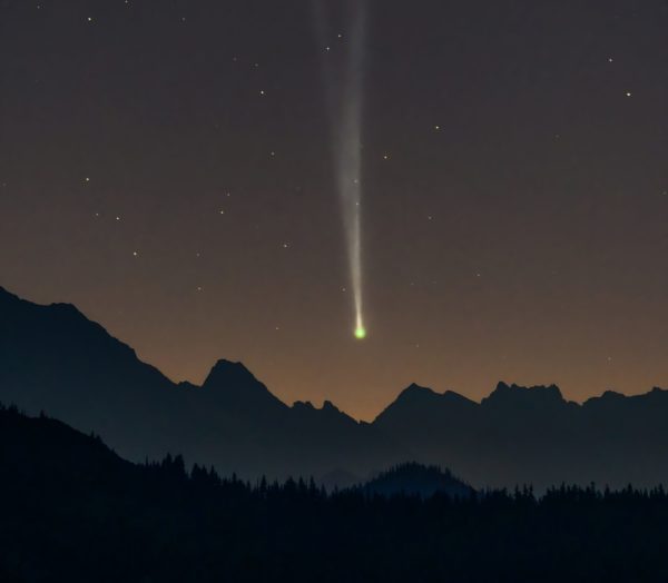 Once every 434 years, this comet passes close to the sun, and this is what is happening today
