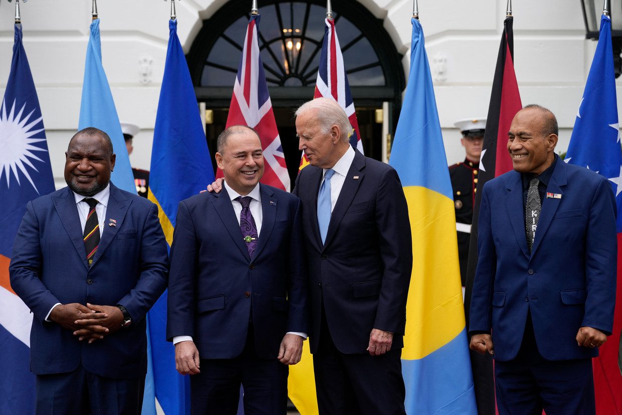 This week, Joe Biden welcomed the leaders of Pacific Island states to the White House.  Image by AP