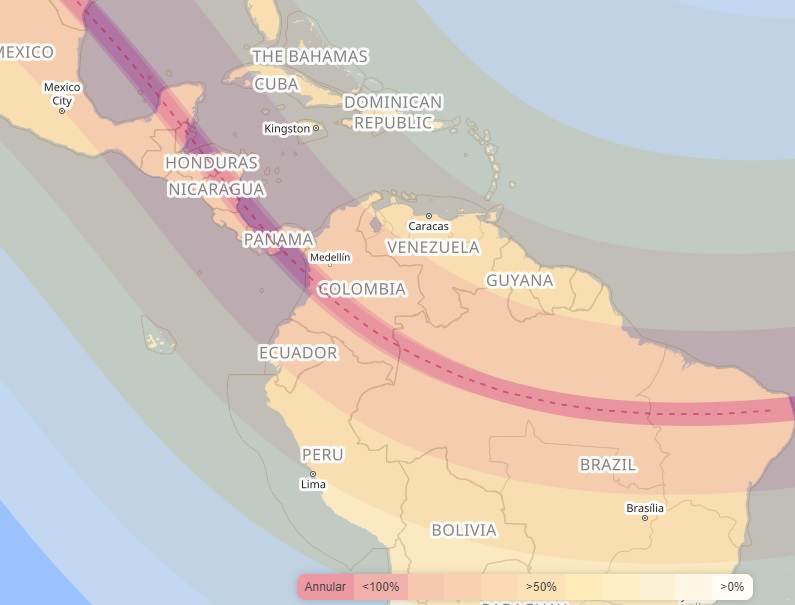 A solar eclipse will be visible in Curacao on Saturday